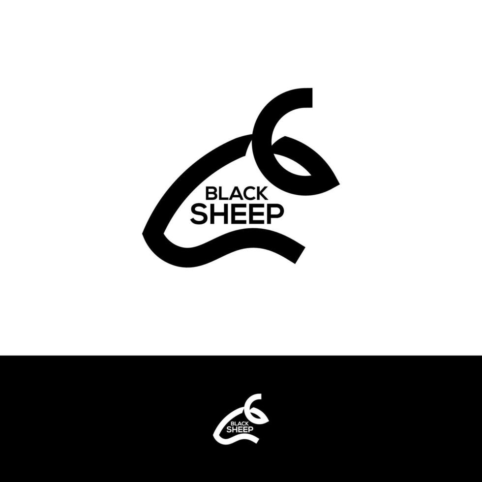 Head Sheep logo design vector, Creative Sheep logo concepts template illustration. vector