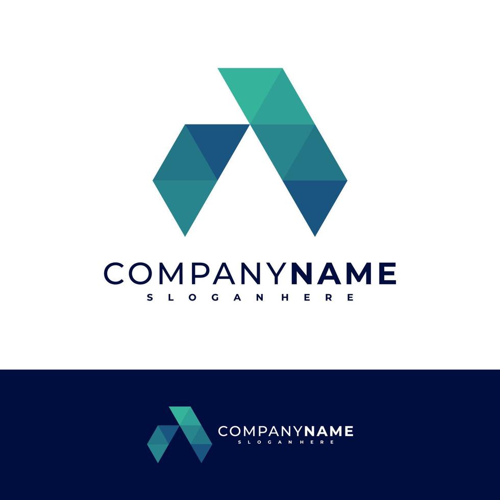 Letter A logo design vector, Creative A logo concepts template illustration. vector