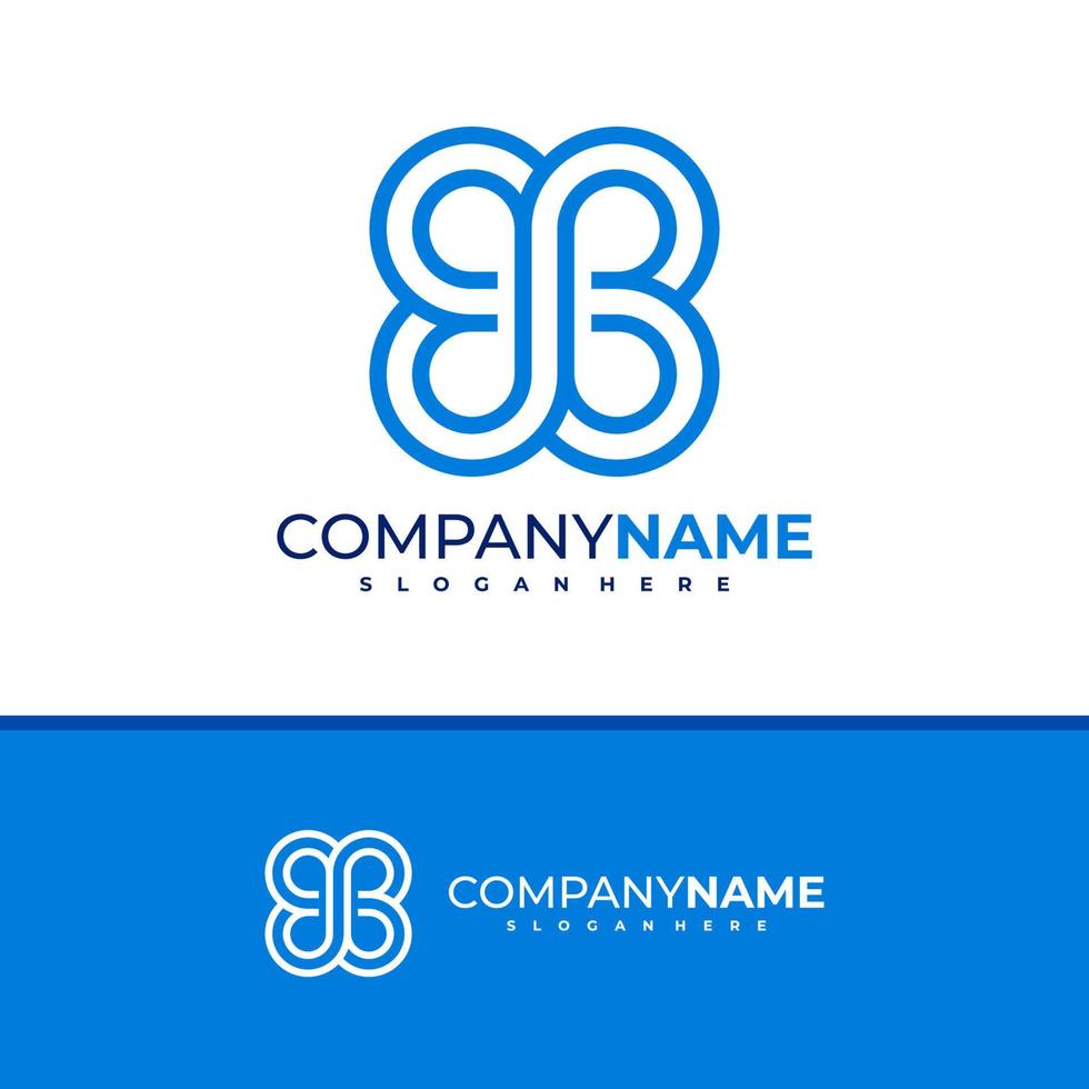 Letter S B logo design vector, Creative S B logo concepts template illustration. vector