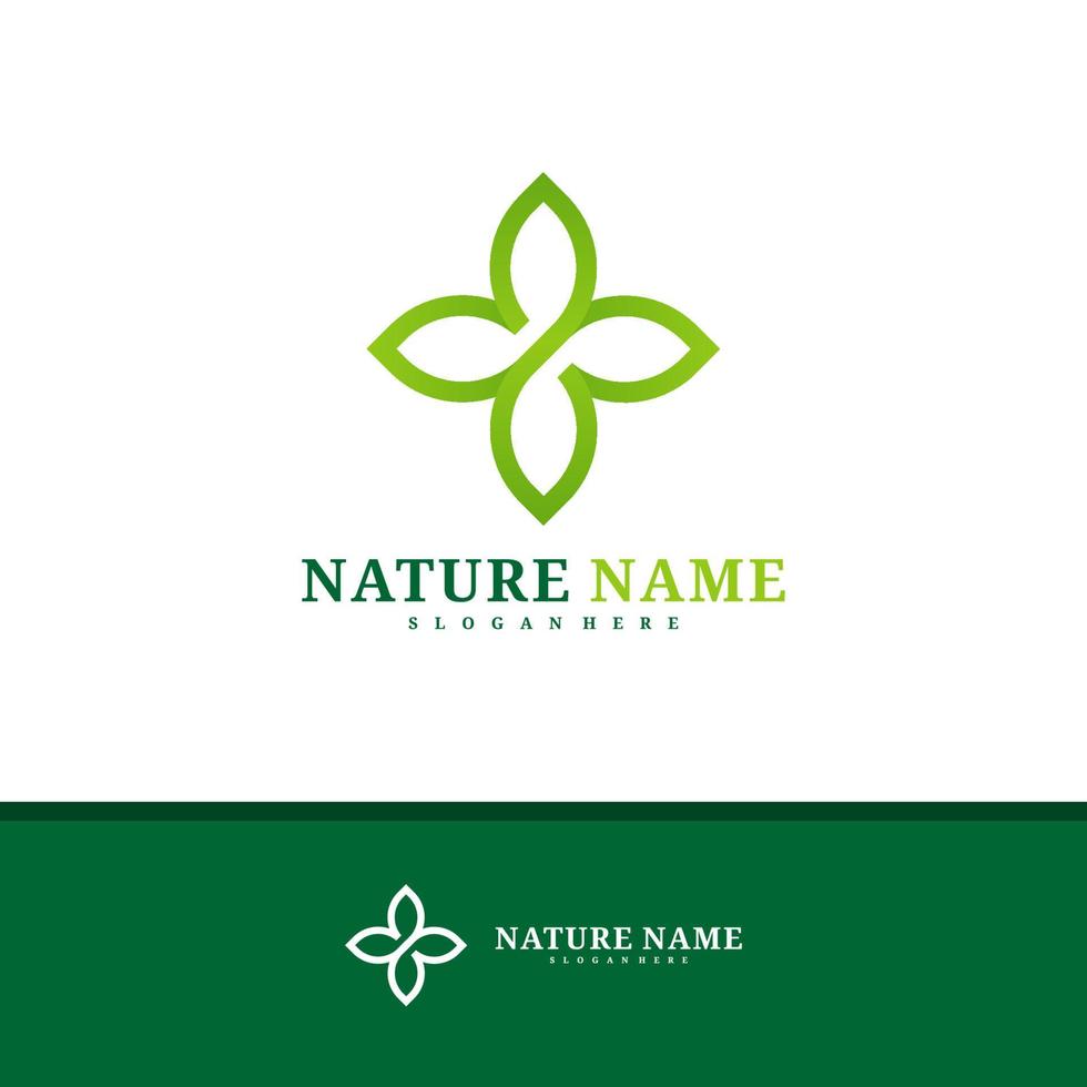 Nature logo design vector, Creative Leaf logo concepts template illustration. vector