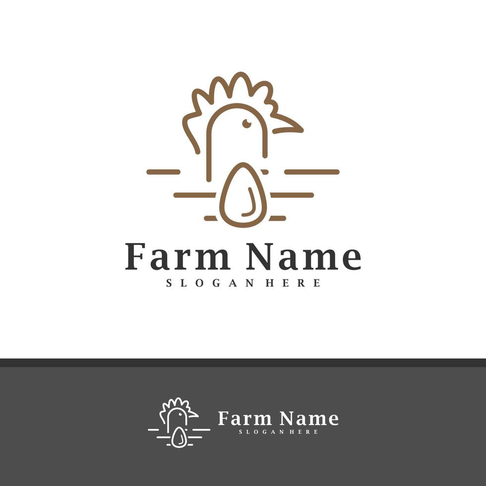 Chicken Farm logo design vector, Creative Chicken Farm logo concepts template illustration. vector