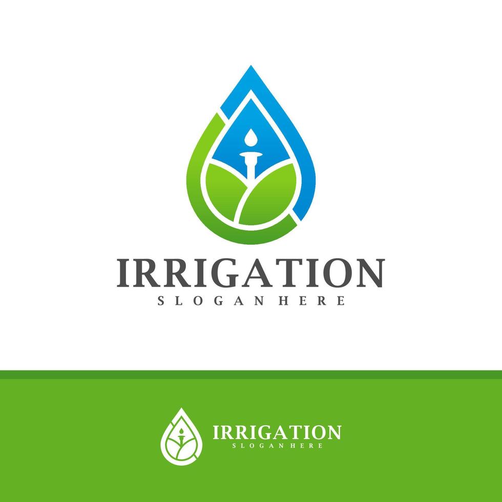 Irrigation logo design vector, Creative Irrigation logo concepts template illustration. vector