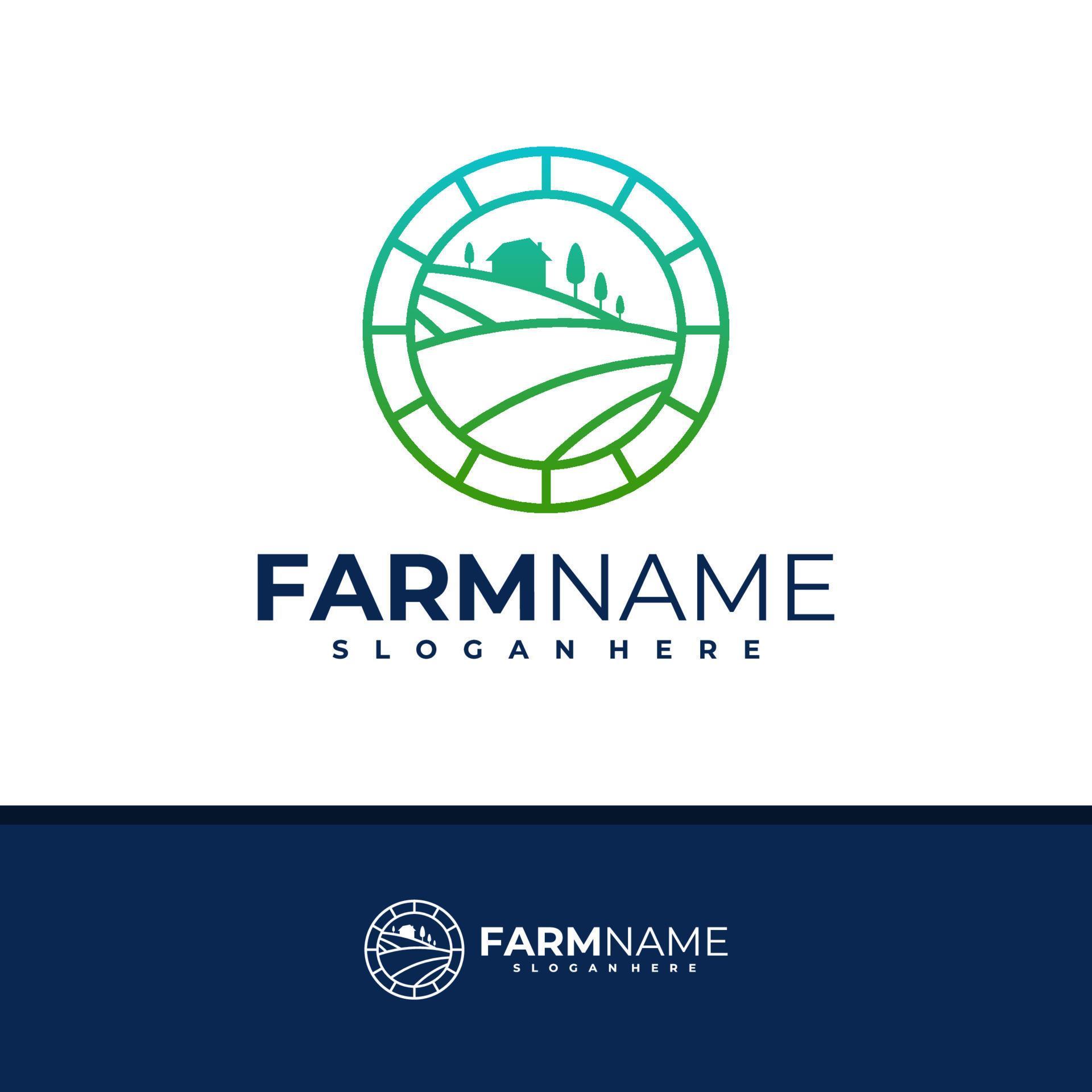 Farm logo design vector, Creative Farm logo concepts template