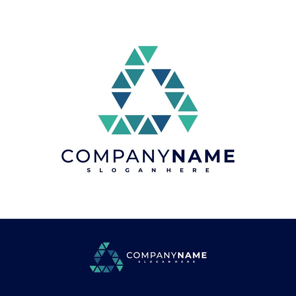 Letter A logo design vector, Creative A logo concepts template illustration. vector