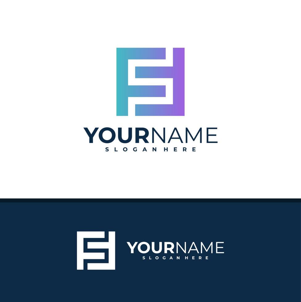 Letter F logo design vector, Creative F logo concepts template illustration. vector