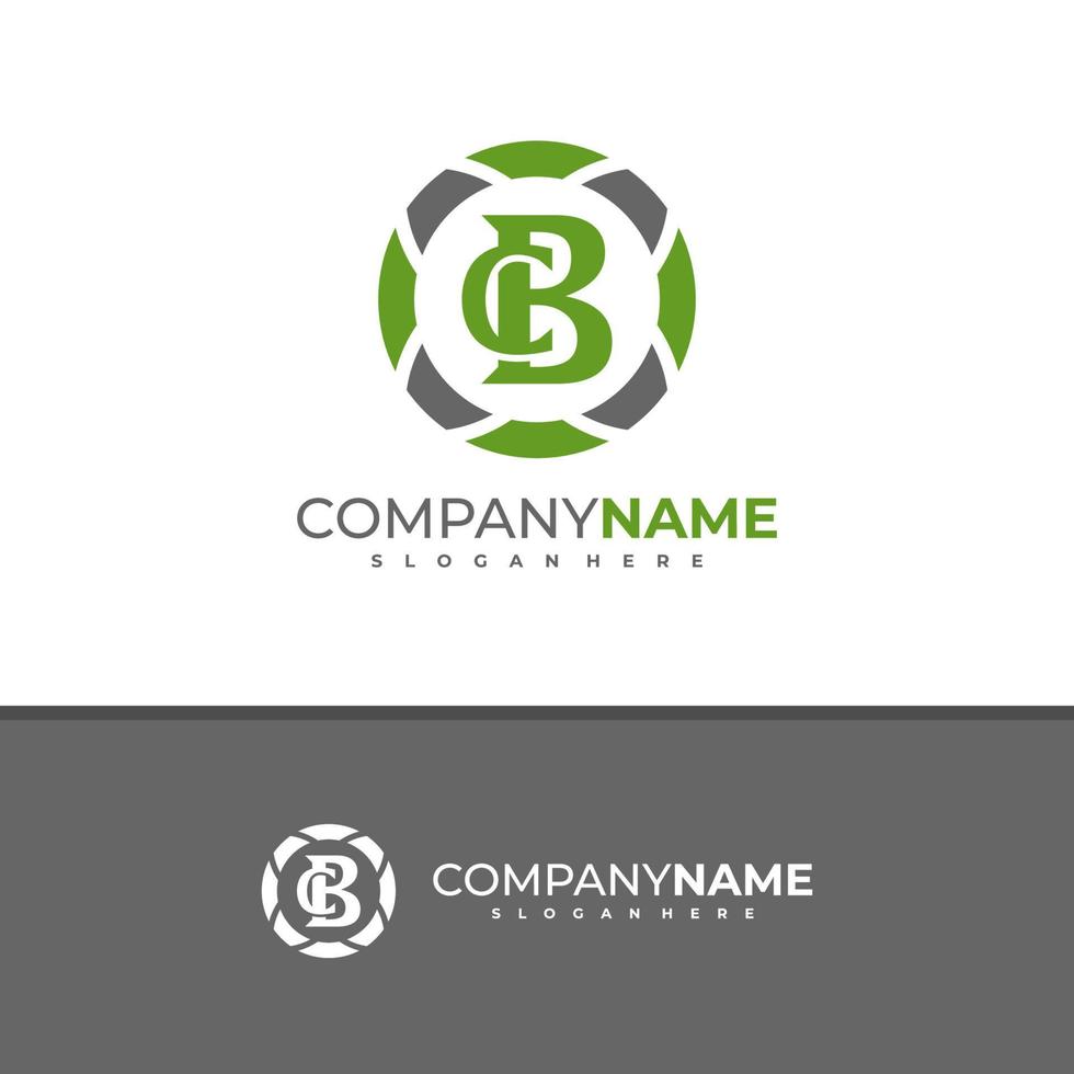 Letter C B logo design vector, Creative C B logo concepts template illustration. vector