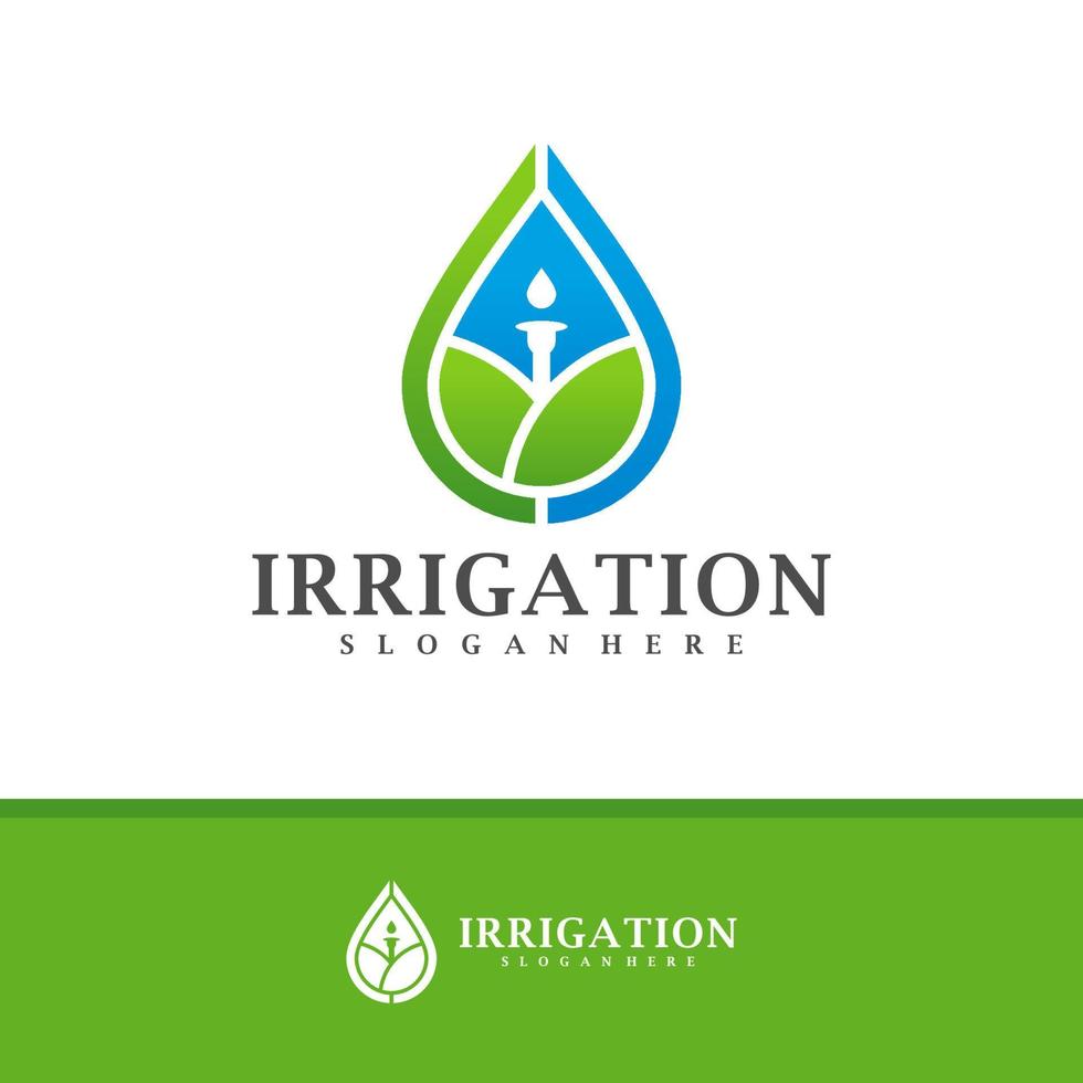 Irrigation logo design vector, Creative Irrigation logo concepts template illustration. vector