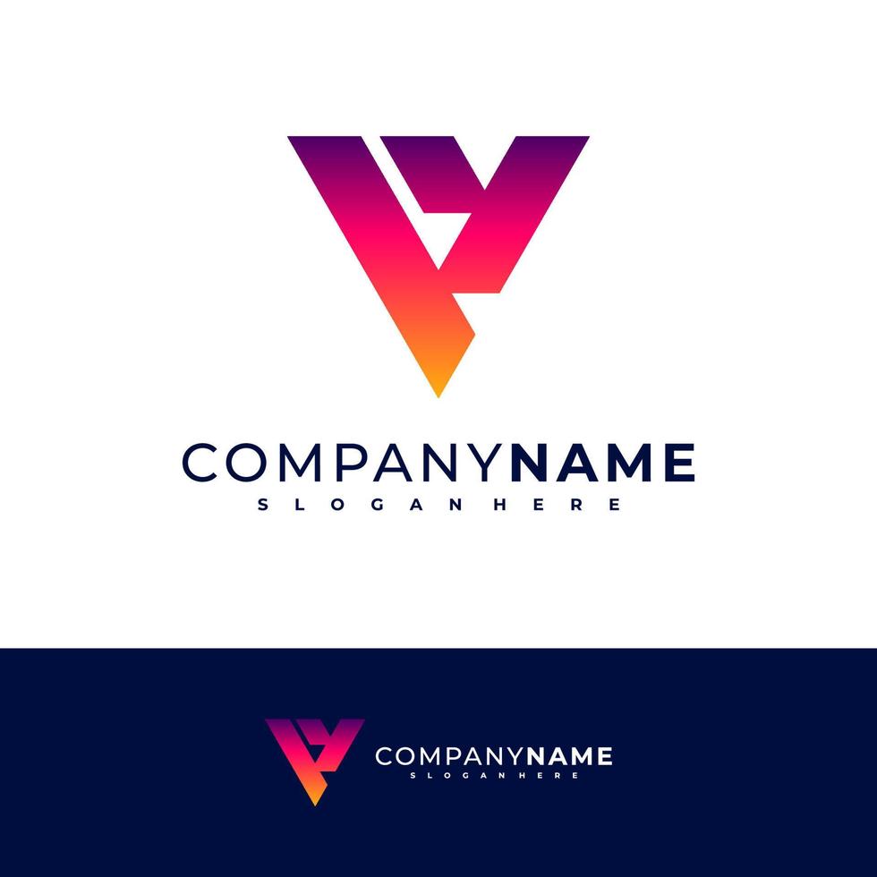 Letter V logo design vector, Creative V logo concepts template illustration. vector