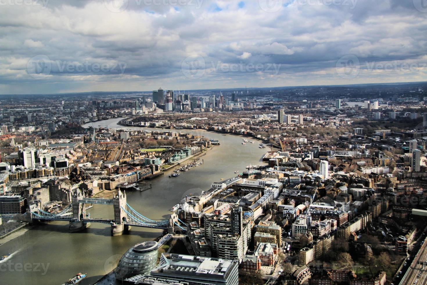 An aerial view of London photo