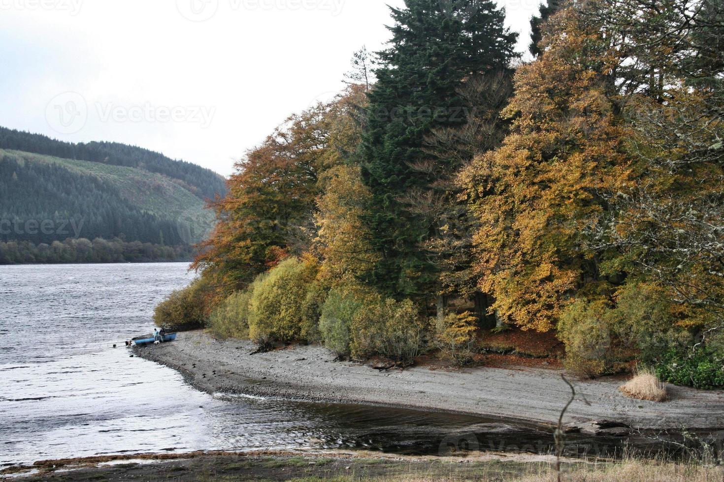 A view of Lake Vyrnwy in Wales photo