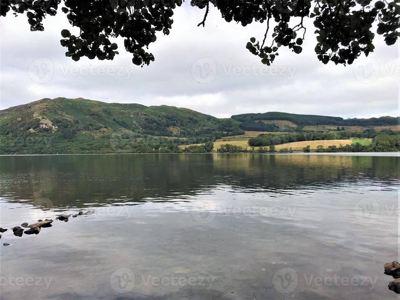 A view of Ullswater in the Lake District on a sunny day photo