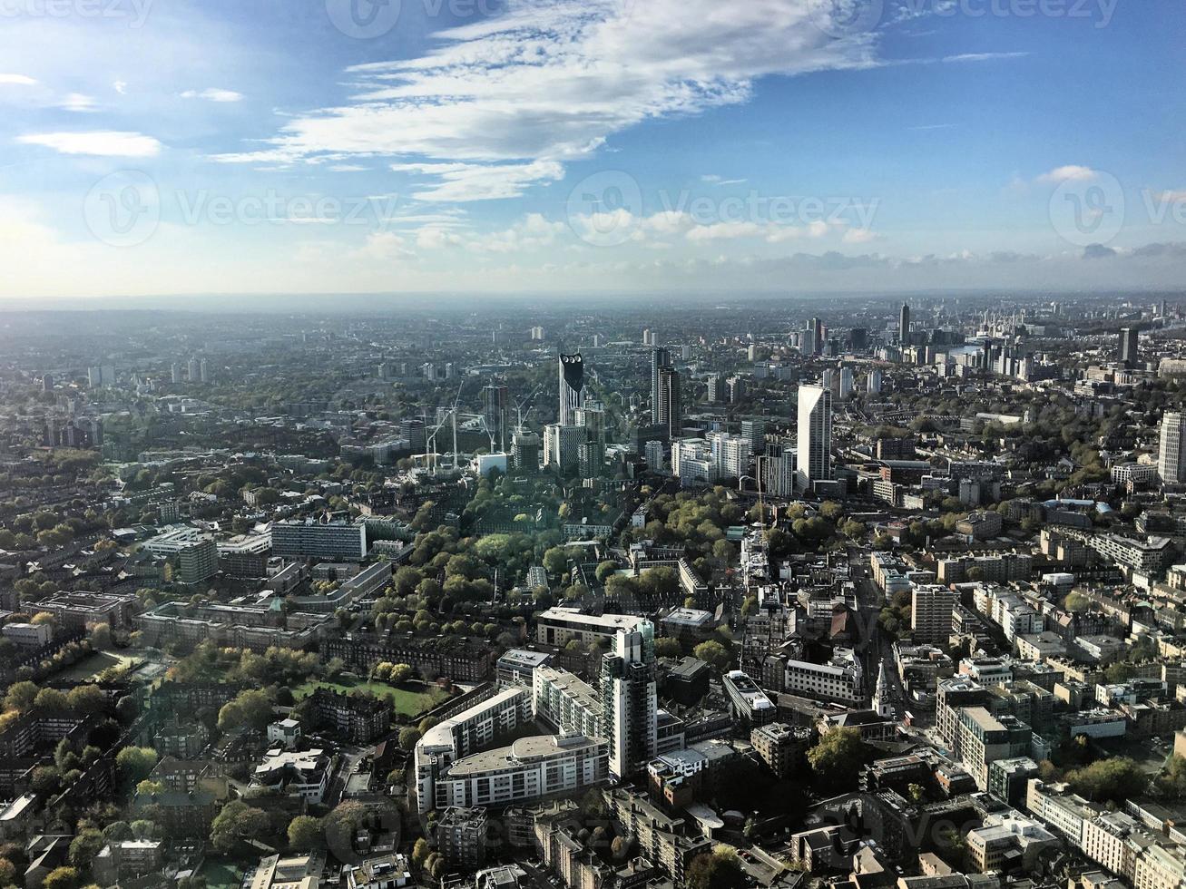 An aerial view of London photo