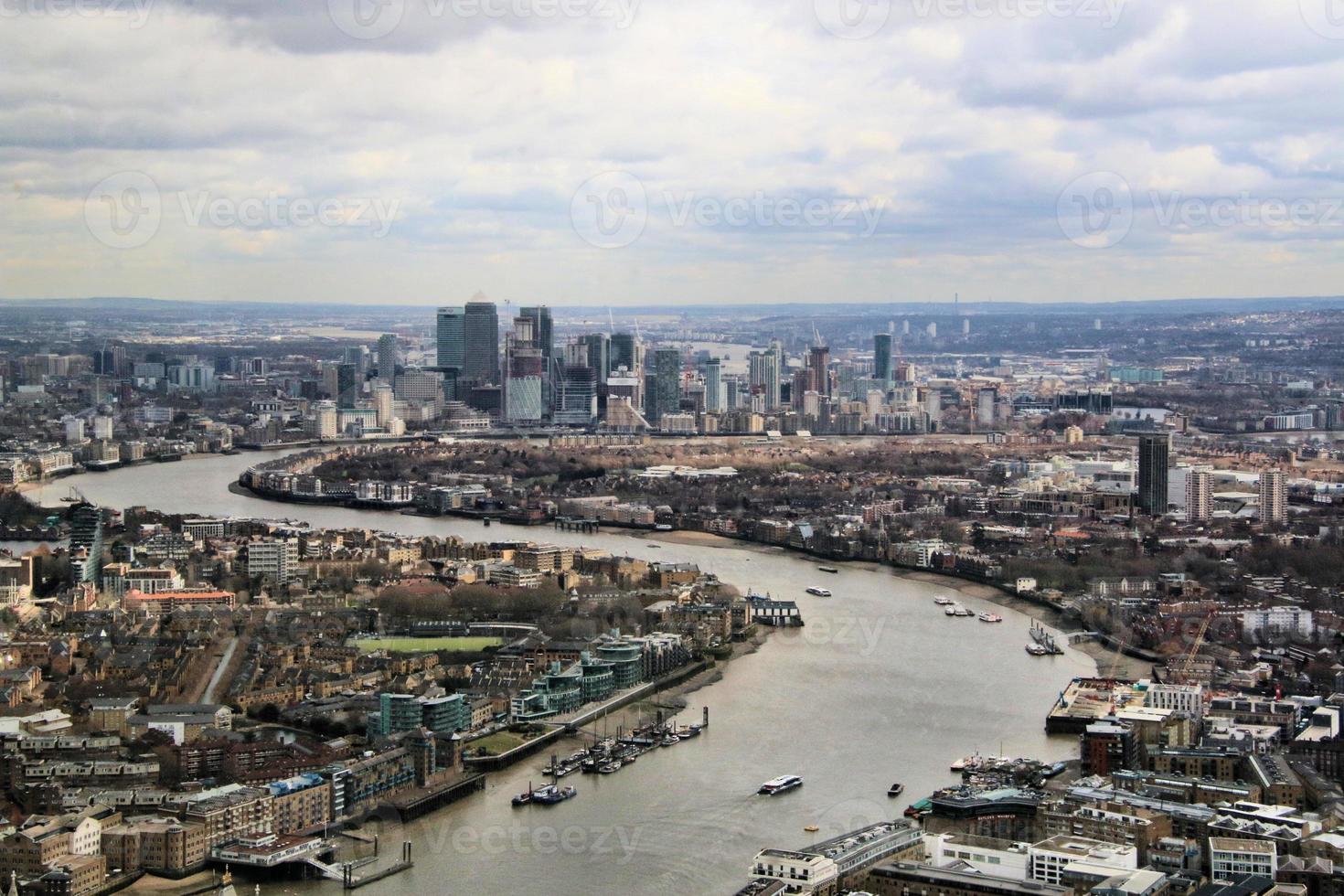 una vista aerea de londres foto