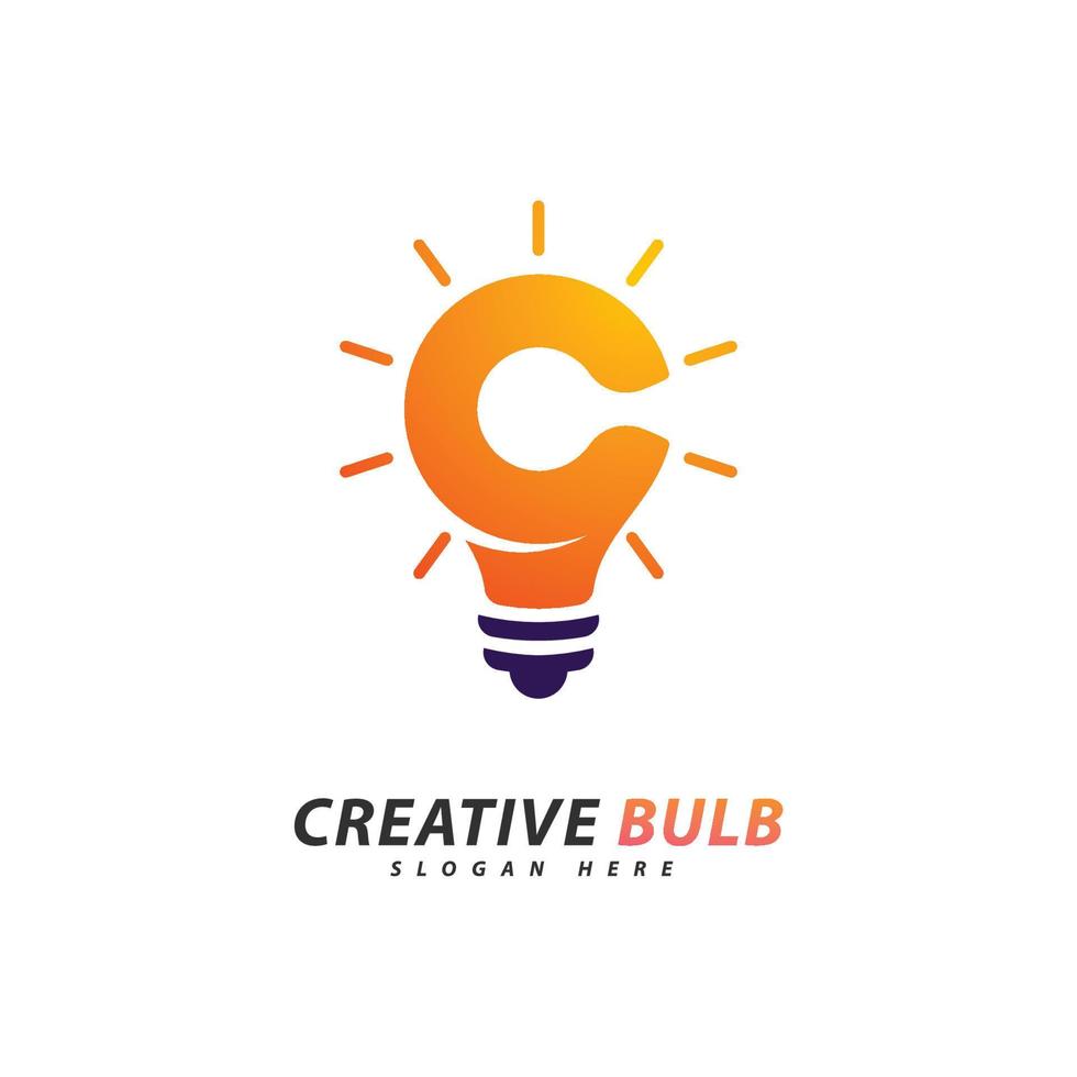 Creative Bulb logo concept vector. Creative Technology Logo design concept vector