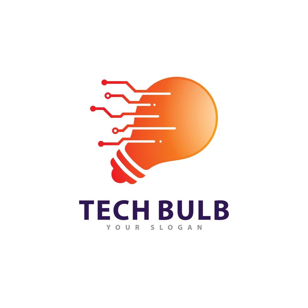 Tech Bulb logo vector. Creative Technology Logo design concept vector