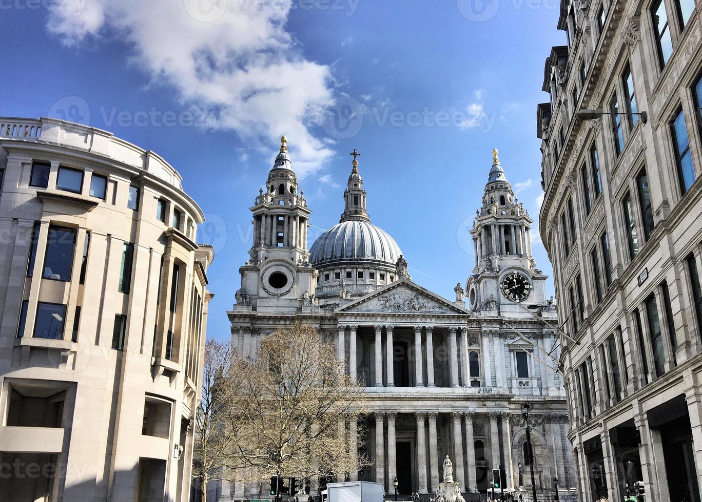 A view of St Pauls Cathedral in London photo