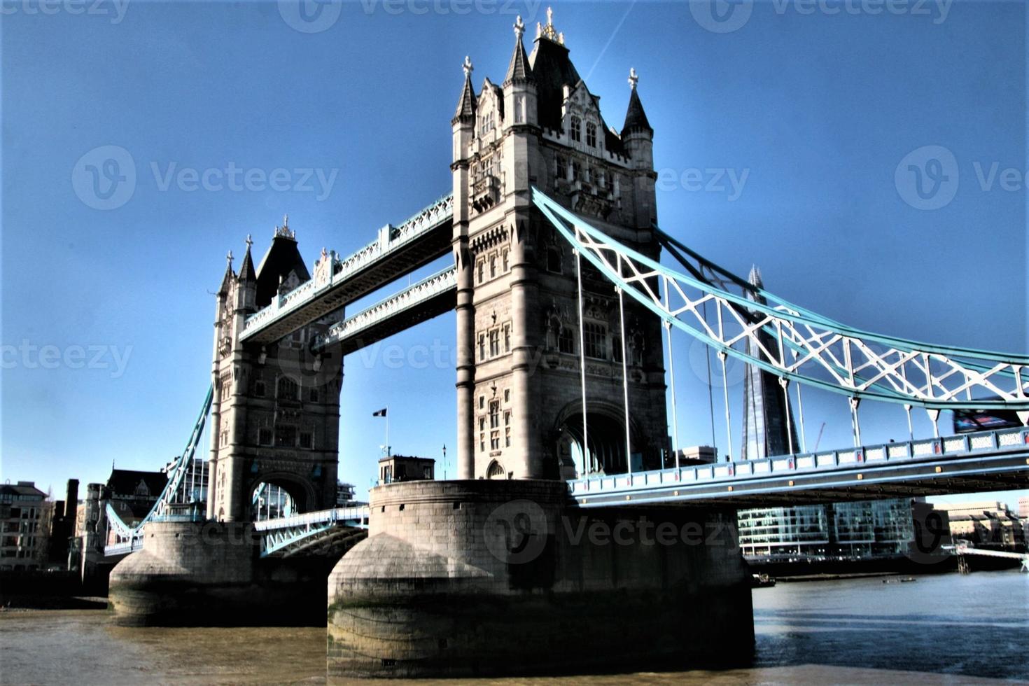 A view of Tower Bridge in London across the River Thames photo