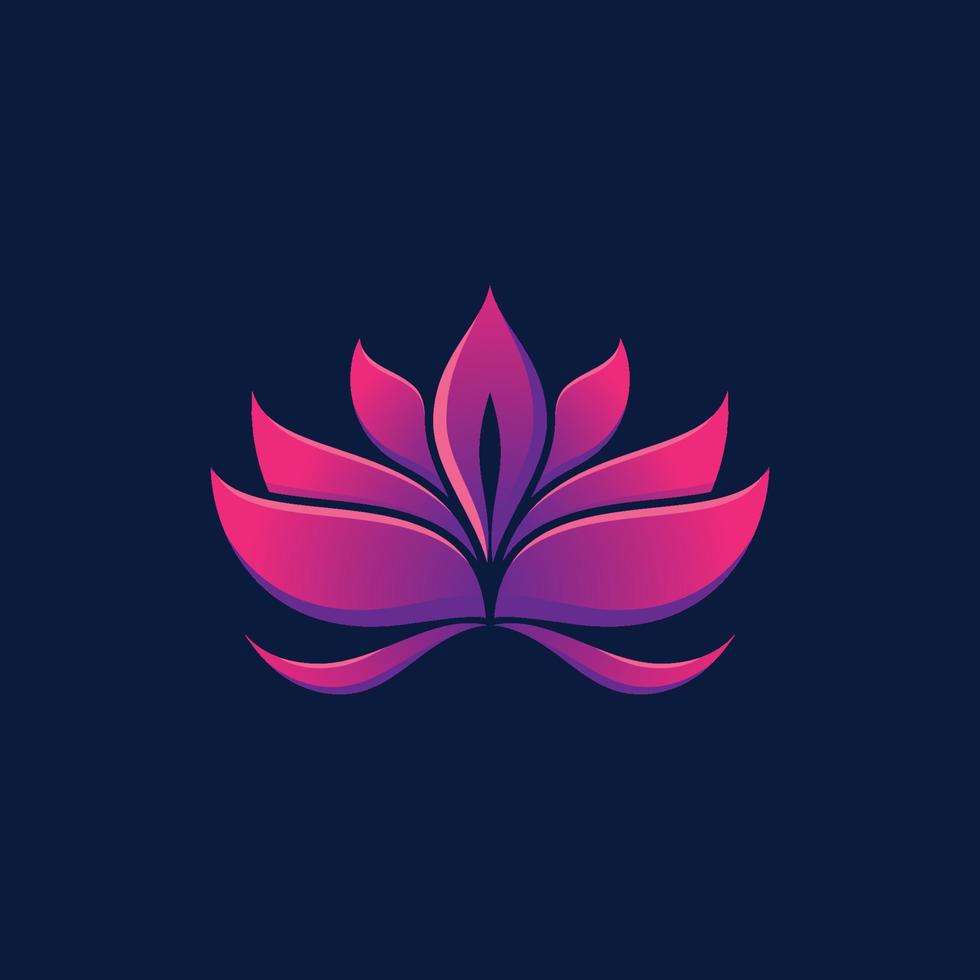 logotipo de flor de loto de belleza logotipo de spa vector símbolo de yoga y terapia