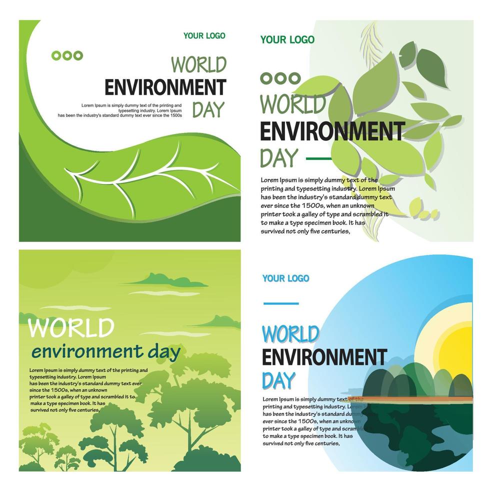 día Mundial del Medio Ambiente vector