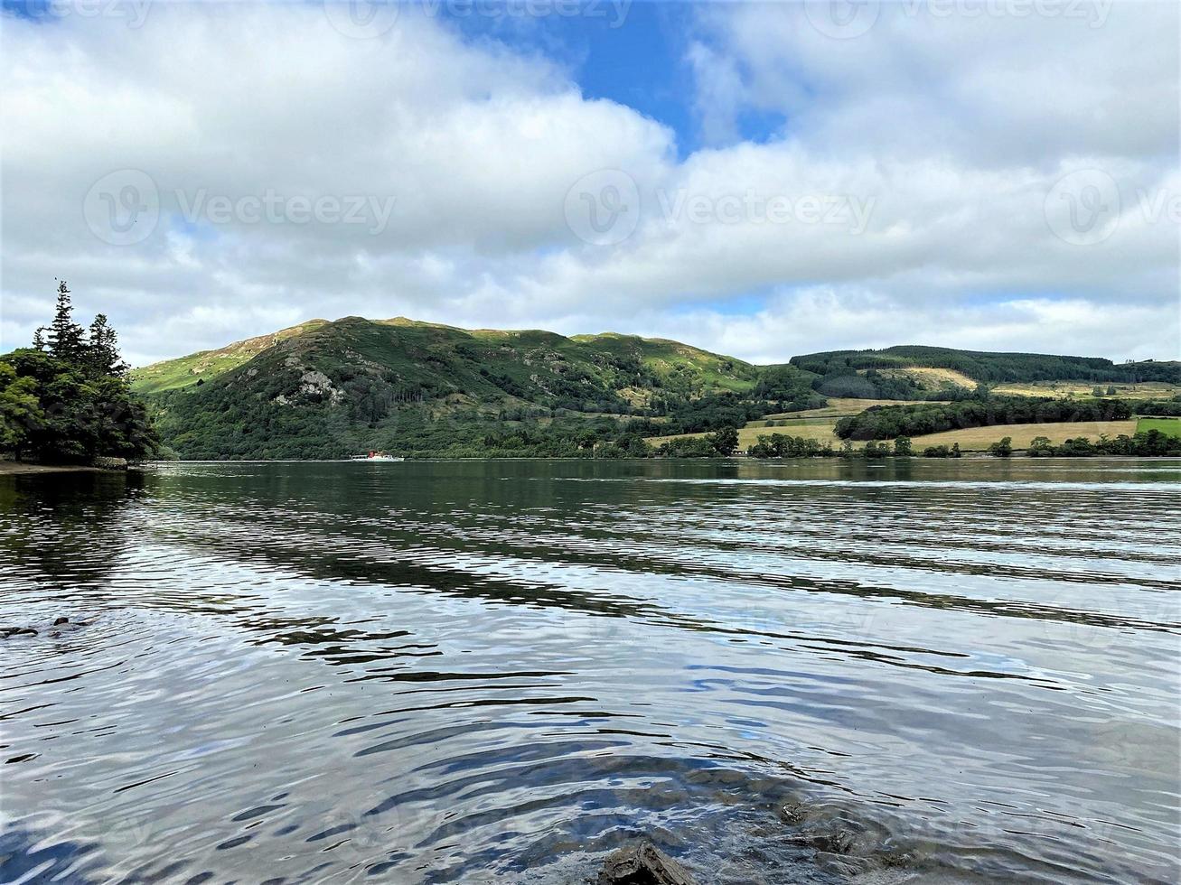 A view of Ullswater in the Lake District on a sunny day photo