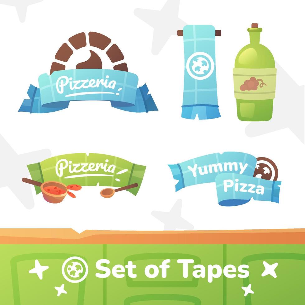 Banners on the theme of pizzeria vector