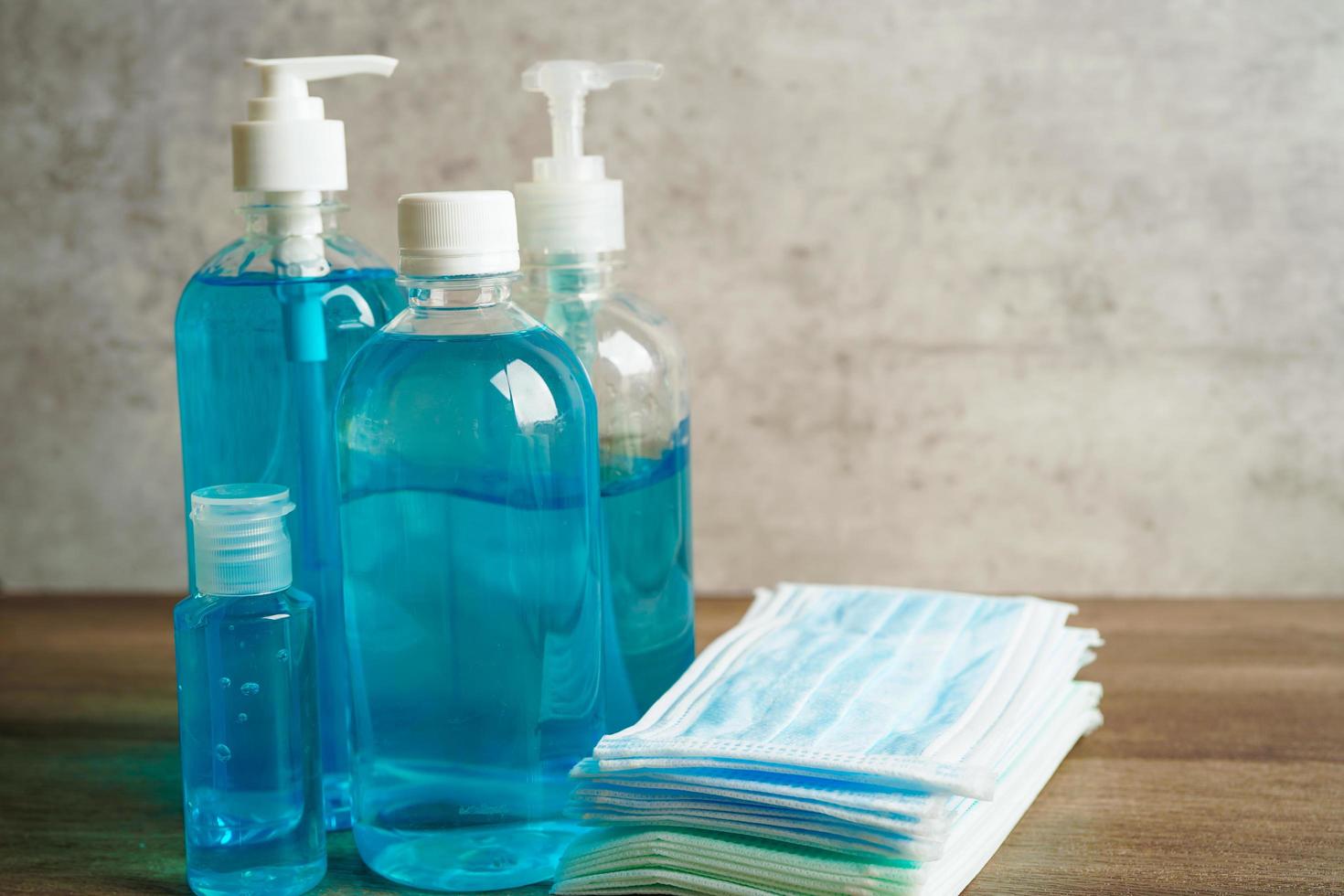 Alcohol sanitizer gel for washing hand protect infection coronavirus. photo