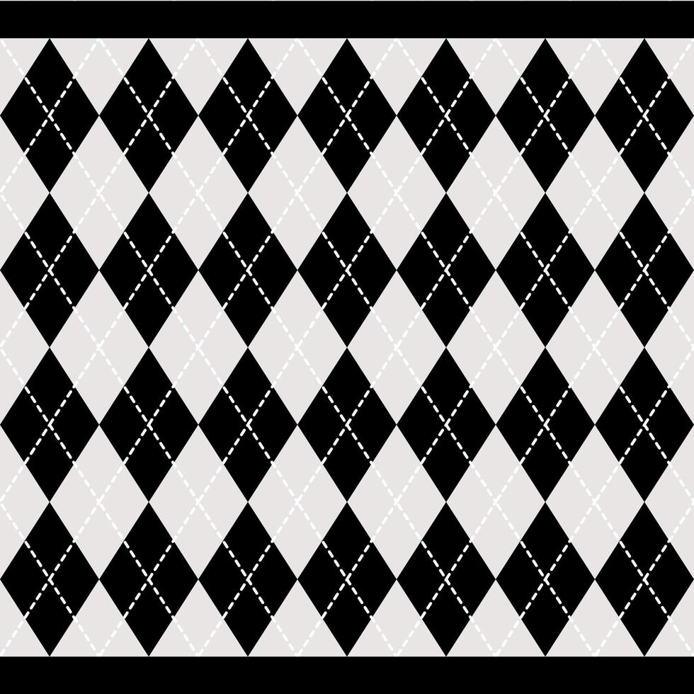 geometric pattern black and white argyle vector