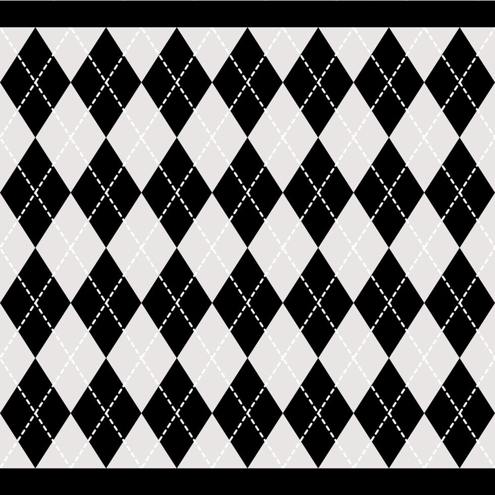 geometric pattern black and white argyle vector