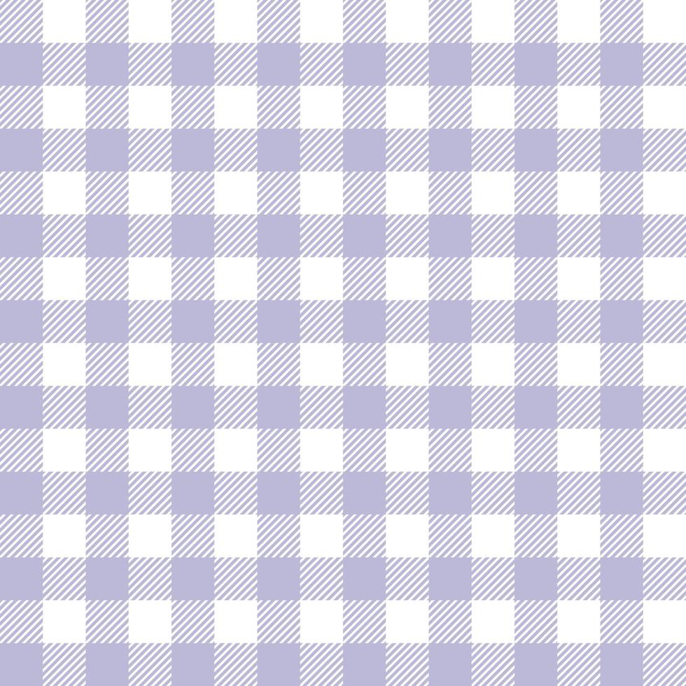 Pastel violet and white colors gingham Pattern background. vector