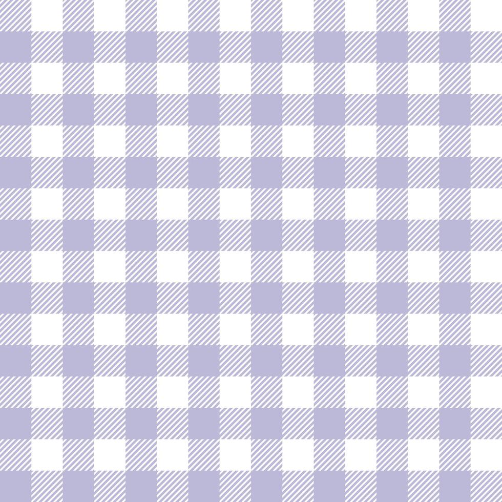 Pastel violet and white colors gingham Pattern background. vector