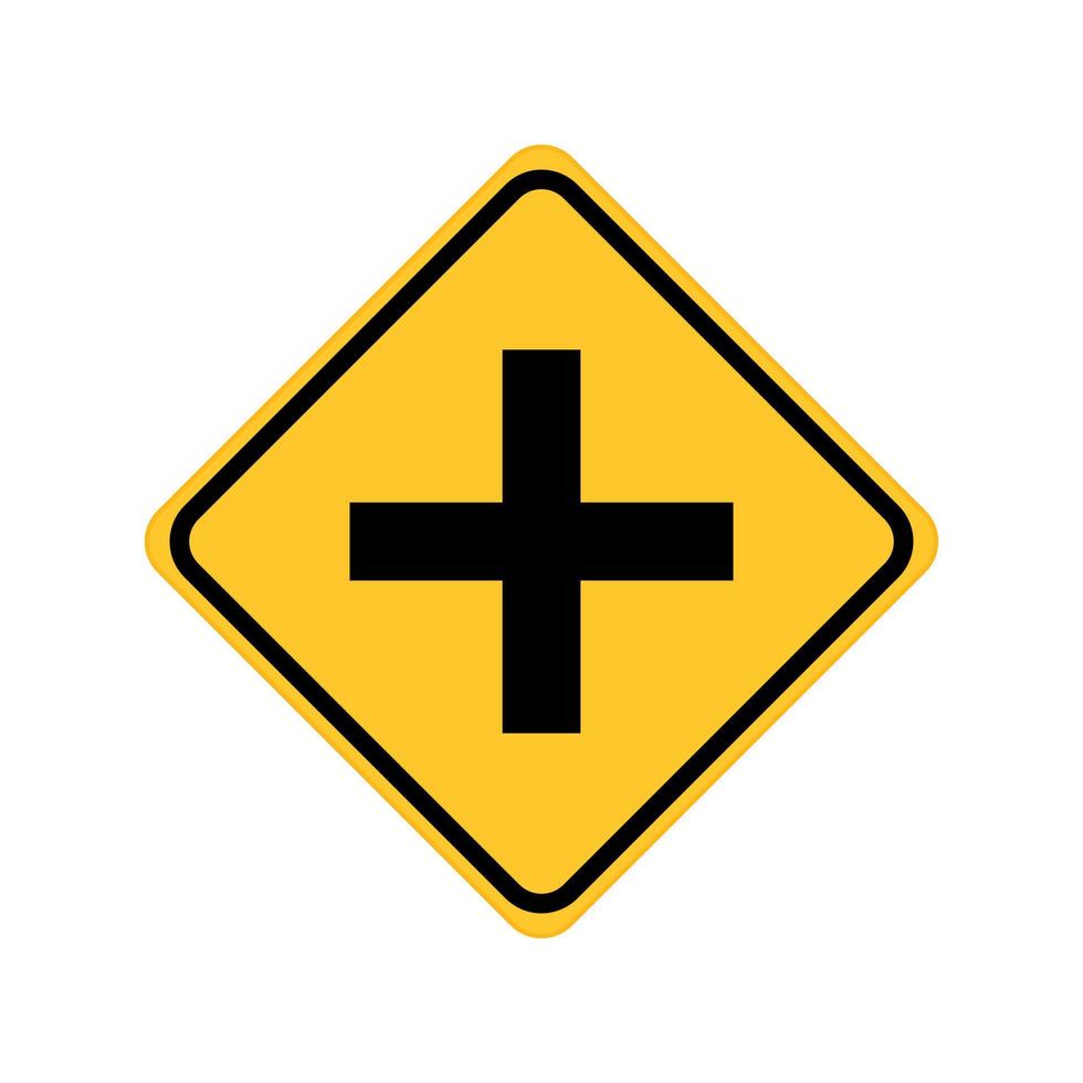 Crossroads road sign Stock Illustration