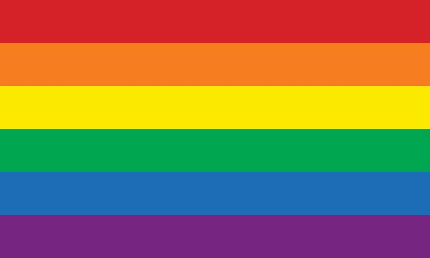 bandera del orgullo lgbt, fondo de la bandera del arco iris. movimiento de bandera de paz multicolor. símbolo de colores originales. icono de rayas horizontales. maqueta de signo de diseño gráfico. vector