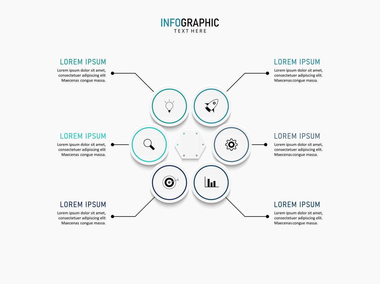 Vector Infographic label design template with icons and 6 options or steps. Can be used for process diagram, presentations, workflow layout, banner, flow chart, info graph.
