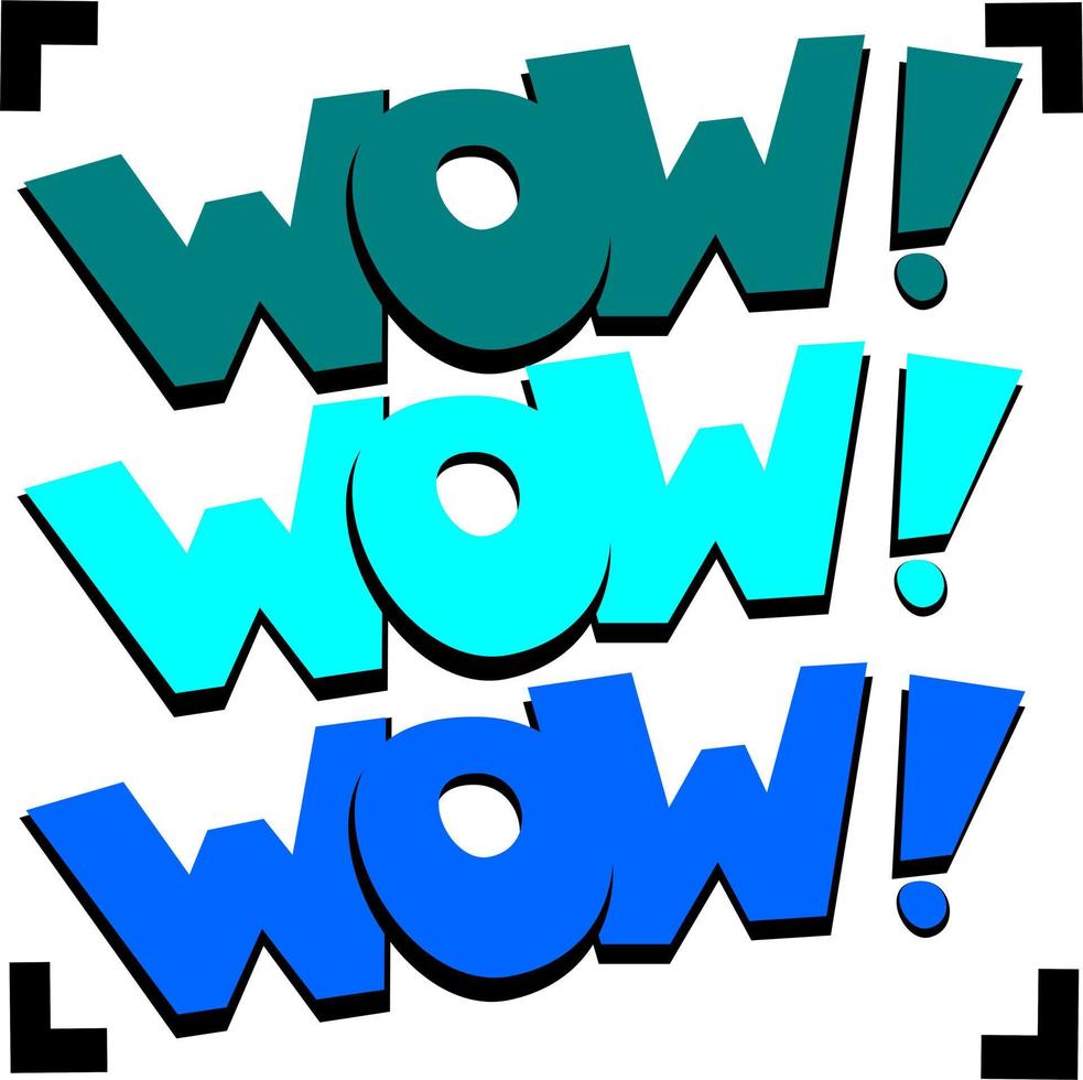 comic word, wow vector