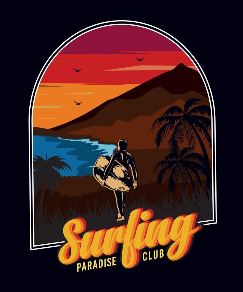 club paraíso del surf vector