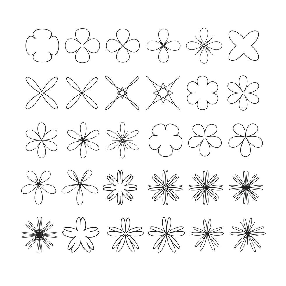 Simple Flower Silhouette vector for a beautiful decoration