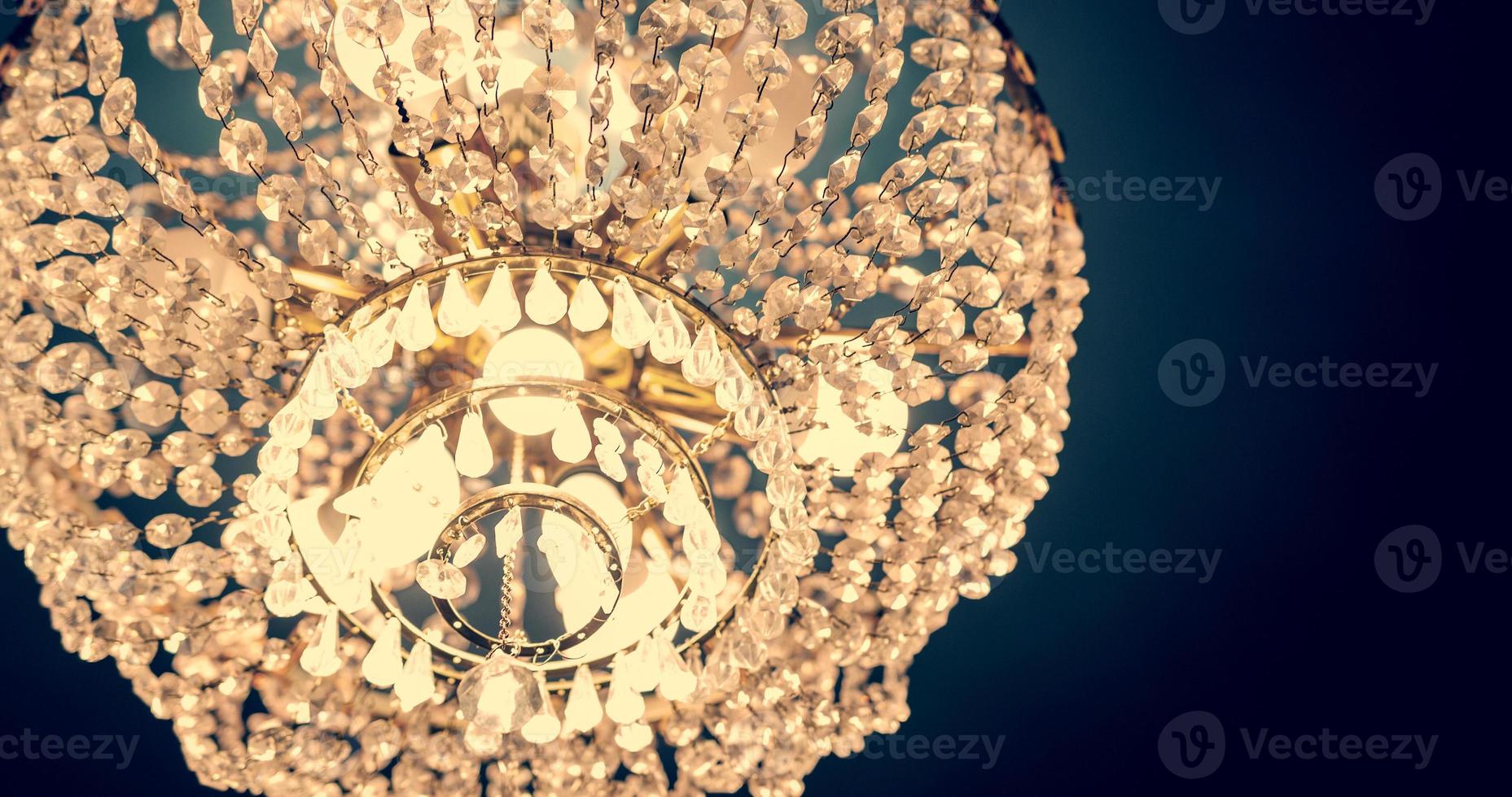 crystal  glowing chandelier. photo