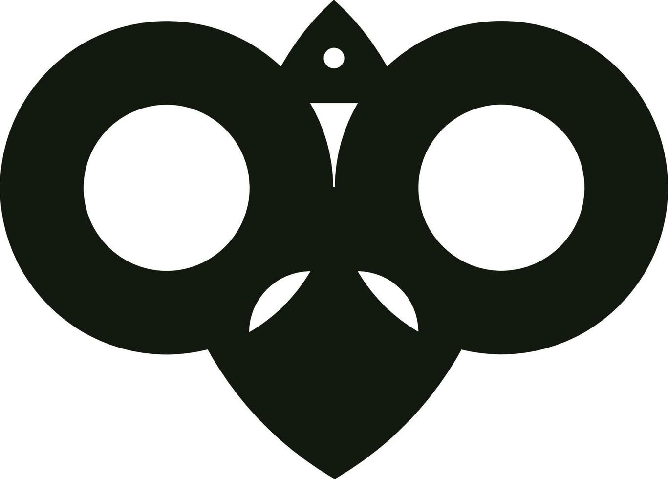 Logo with the image of an owl. Logo in black color. vector