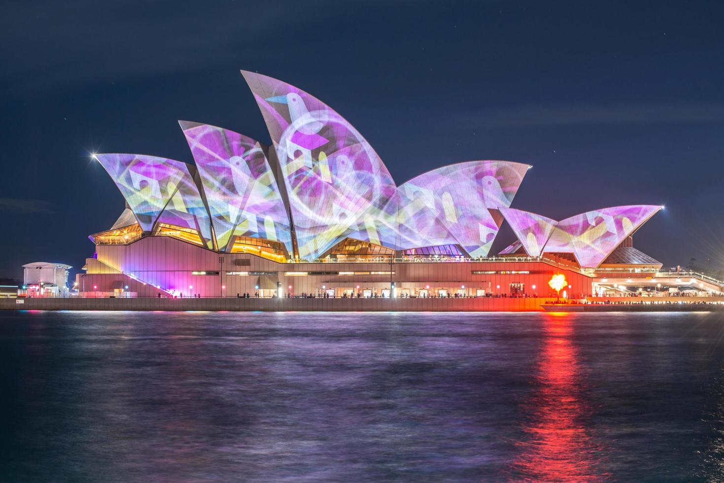 SYDNEY, AUSTRALIA - MAY 29 2015 - Vivid Sydney light and sound festival at the Opera house, Sydney 2015. photo