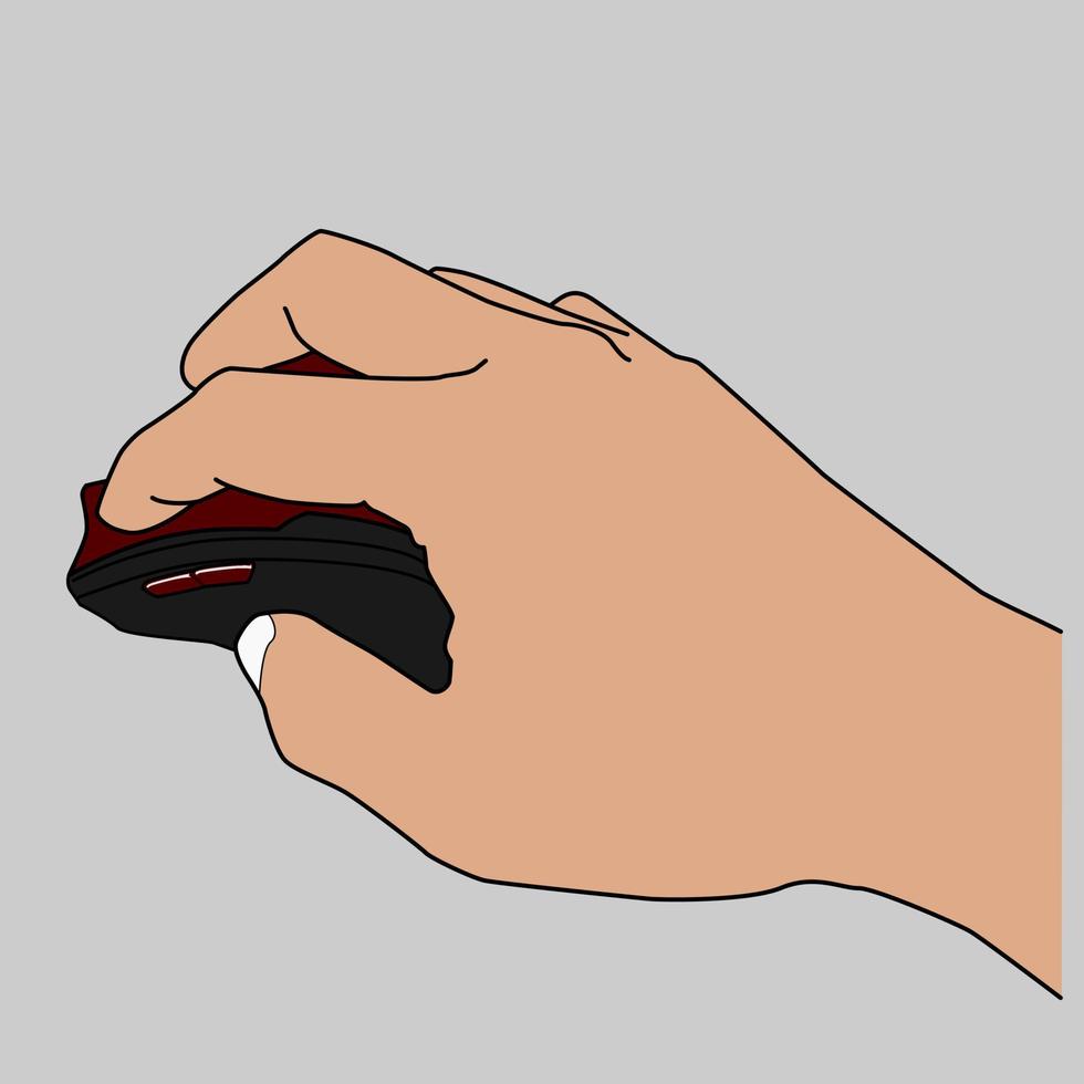 right hand holding mouse pointer 2d vector image