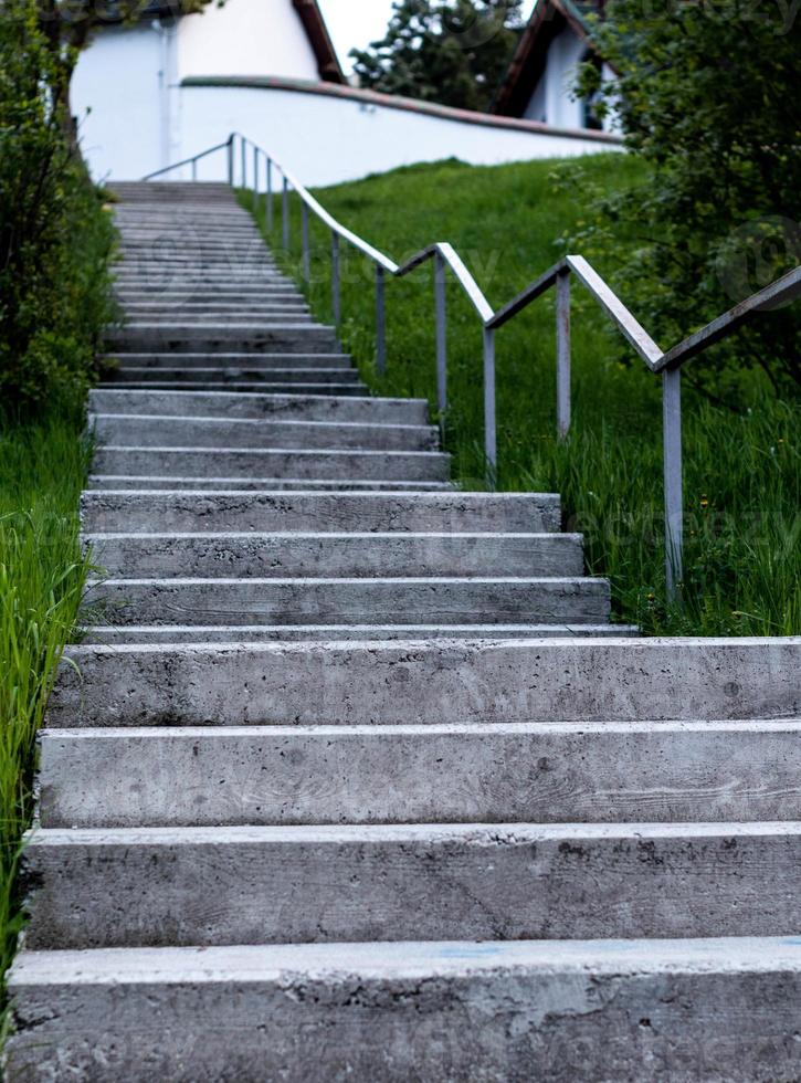 Concrete stairs in a park photo