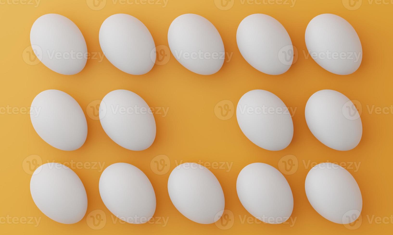Raw fresh chicken eggs on yellow background.Farm products, natural eggs. Closeup macro photo