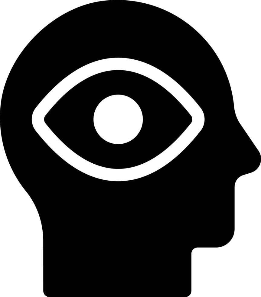 ilustración de vector de ojo de cerebro en un fondo. símbolos de calidad premium. iconos vectoriales para concepto y diseño gráfico.