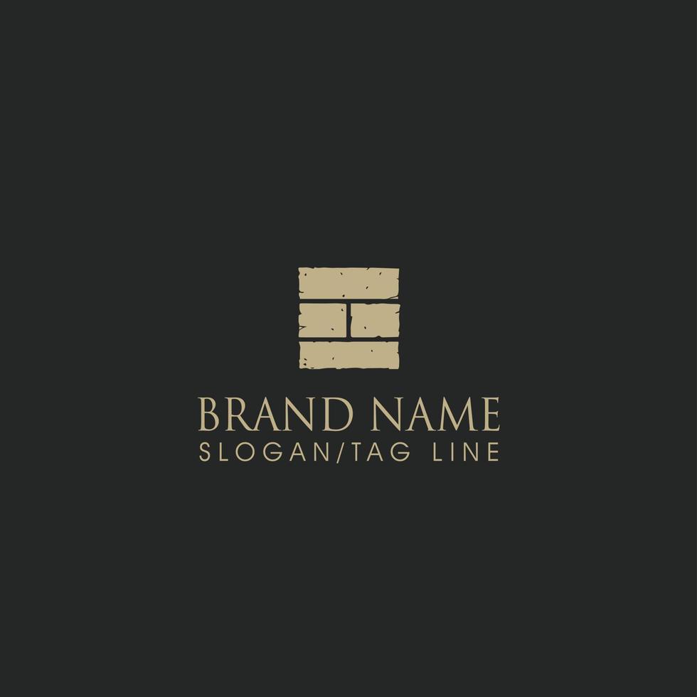 Brick Concrete for Housing Logo Concept vector