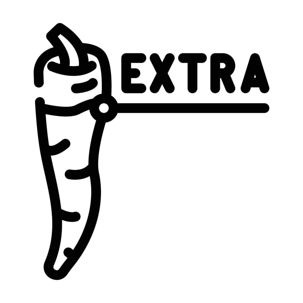 extra spice pepper line icon vector illustration