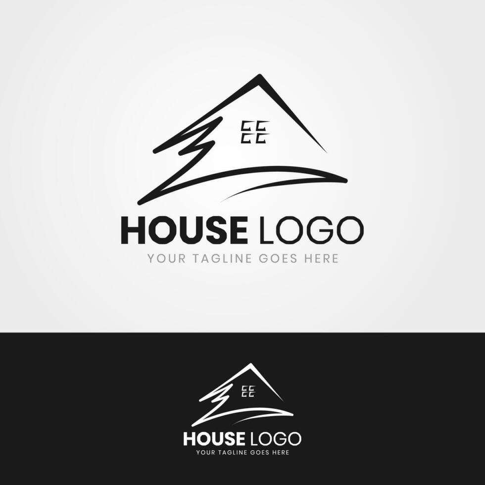 ilustración vectorial gráfico del logotipo de la casa - concepto de construcción inmobiliaria. perfecto para contratista, vender, alquilar y comprar casa, agente, etc. vector