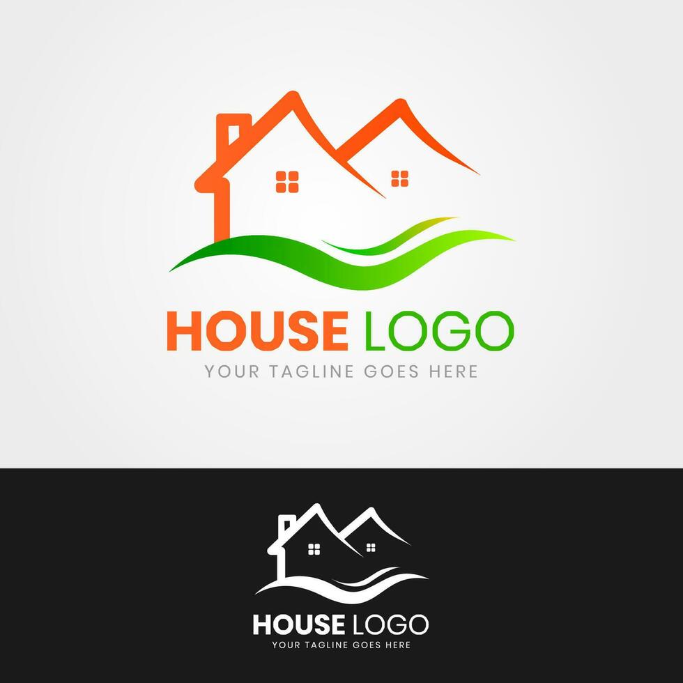 ilustración vectorial gráfico del logotipo de la casa - concepto de construcción inmobiliaria. perfecto para contratista, vender, alquilar y comprar casa, agente, etc. vector