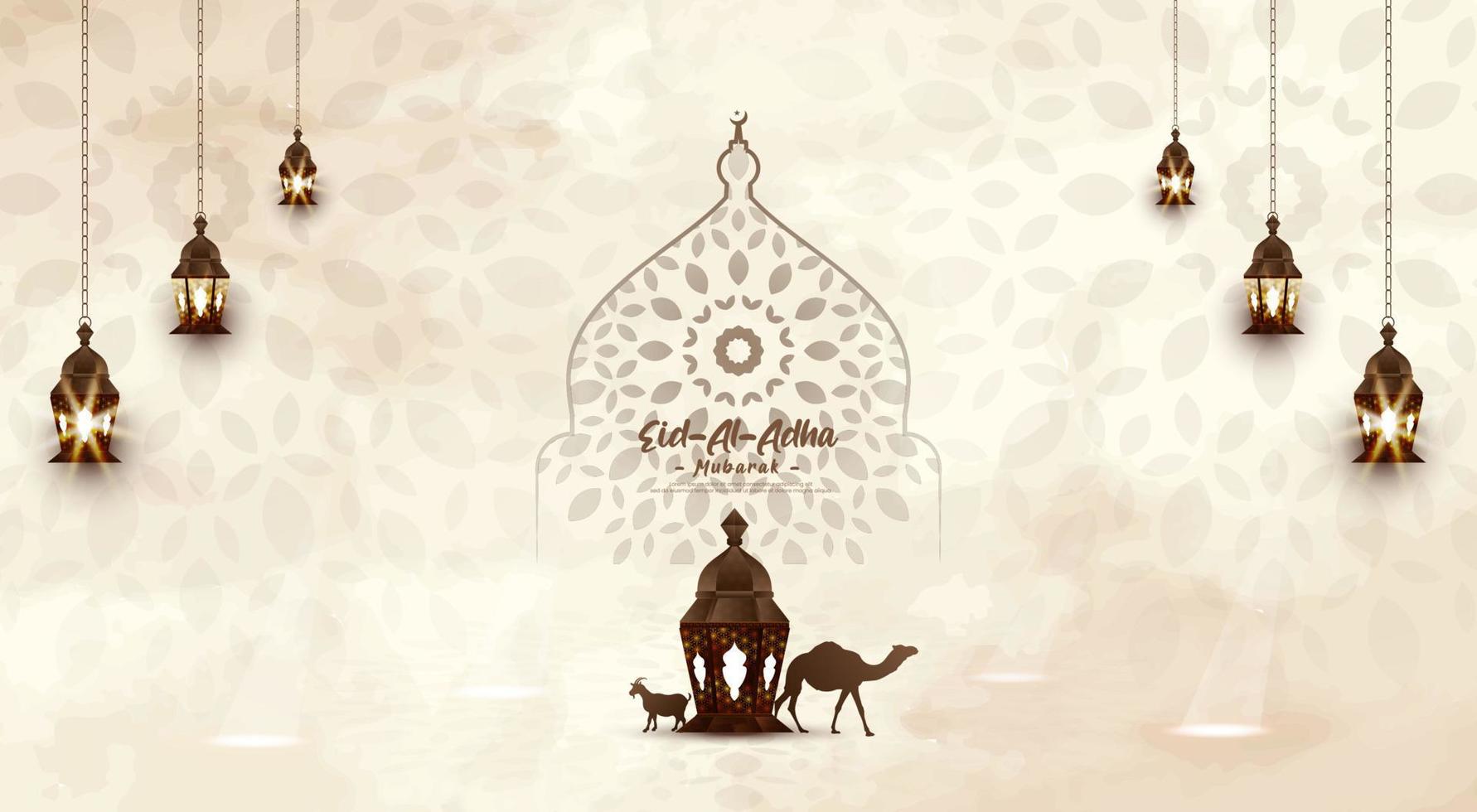 diseño de plantilla de eid al adha mubarak. vector