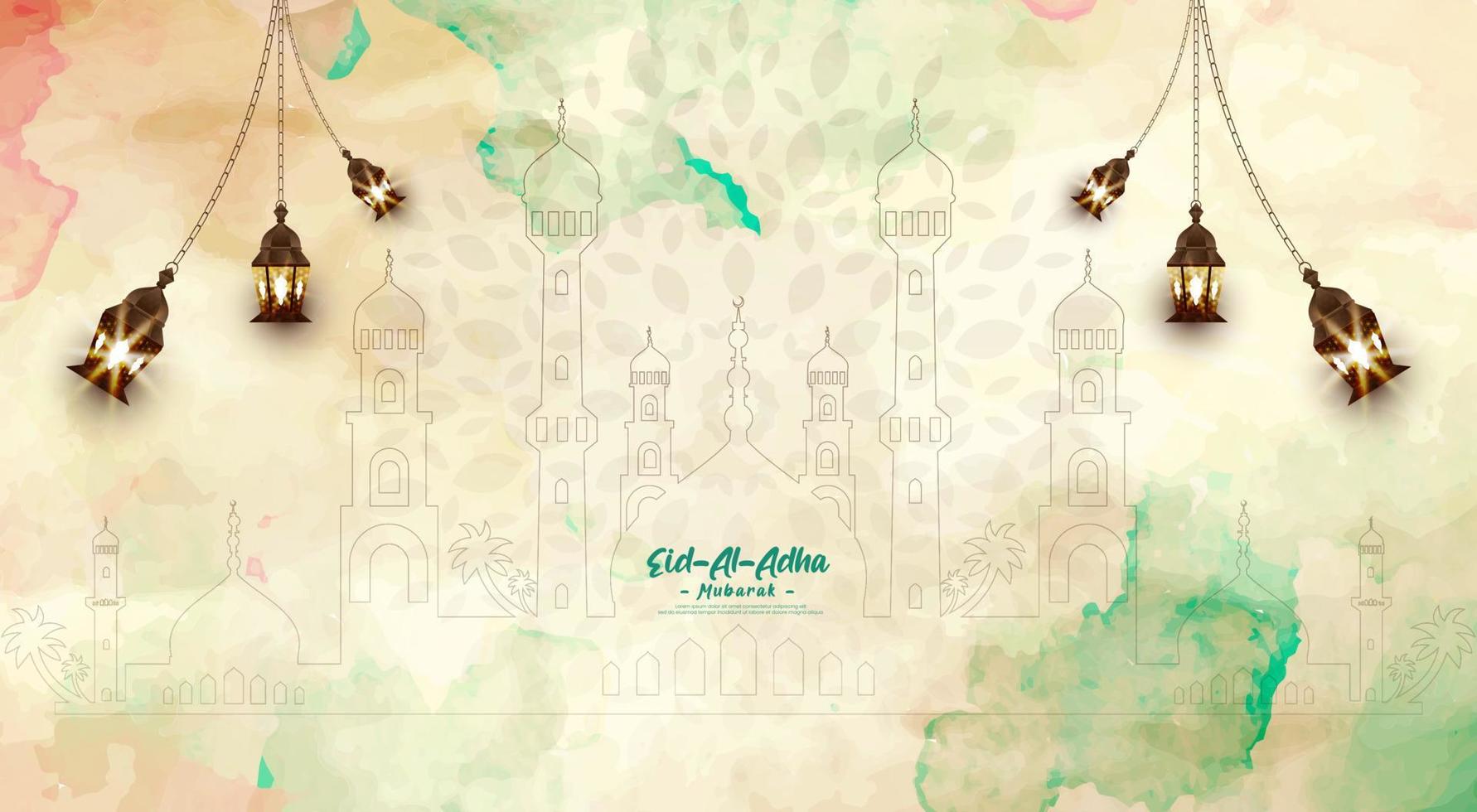 Eid al adha mubarak template design. vector