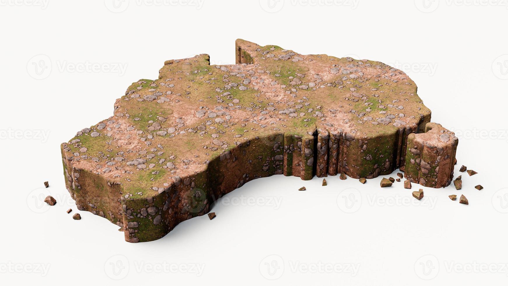 Australia country Grass and ground texture map 3d illustration photo